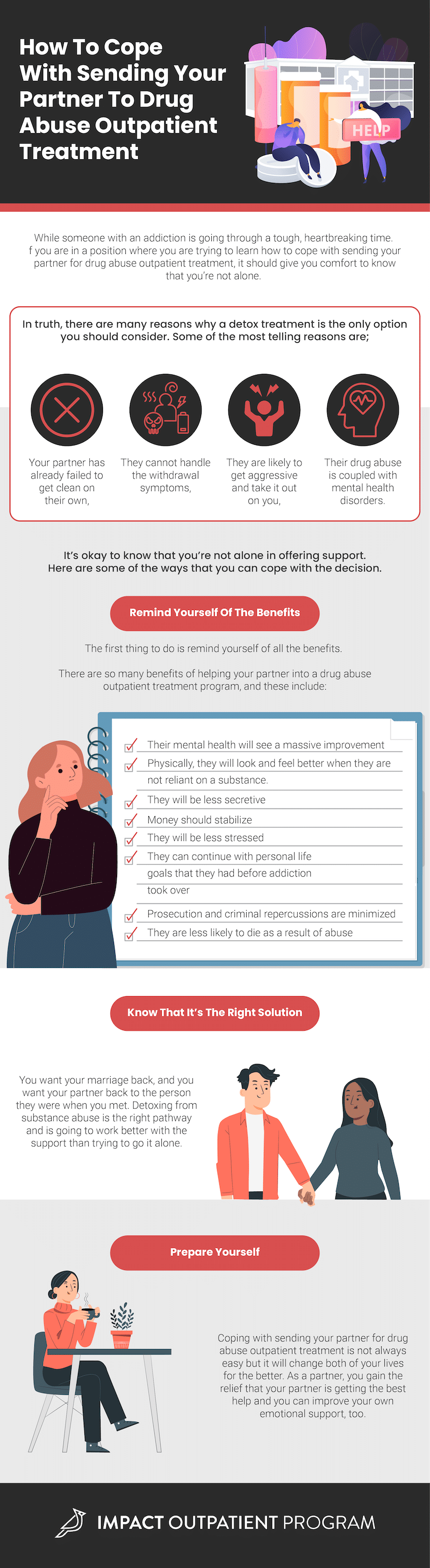How To Cope With Sending Your Partner To Drug Abuse Outpatient Treatment Infographic
